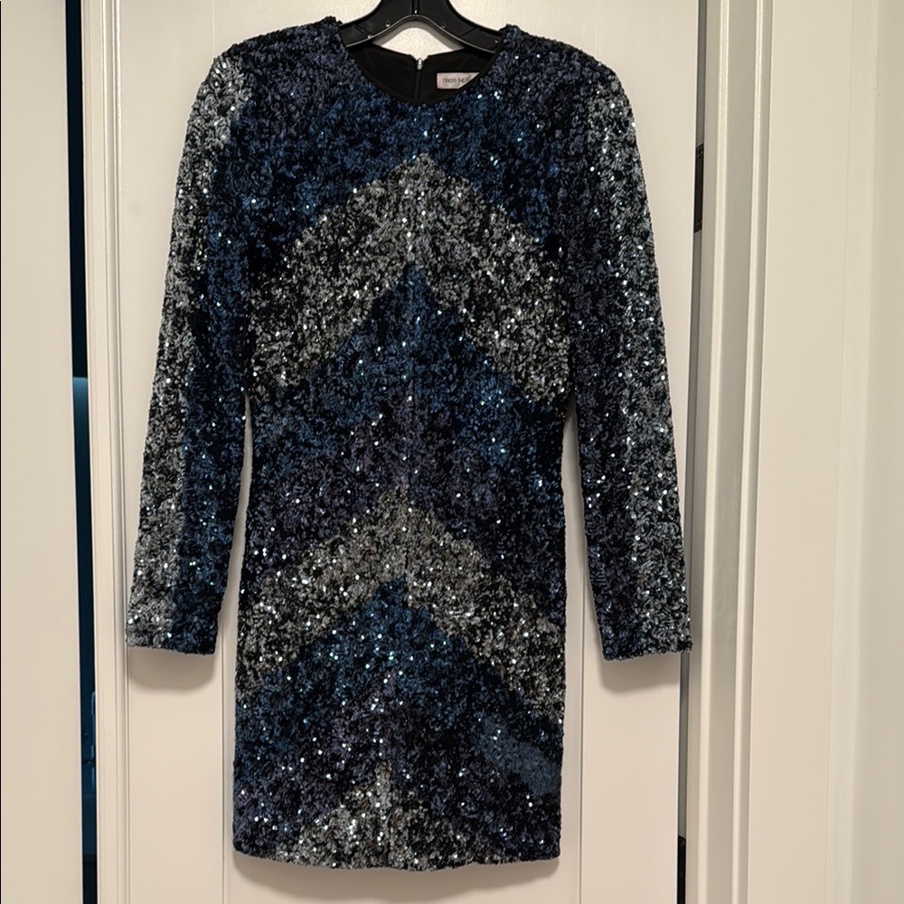 Dress the Population Maddison Chevron Sequin Dress